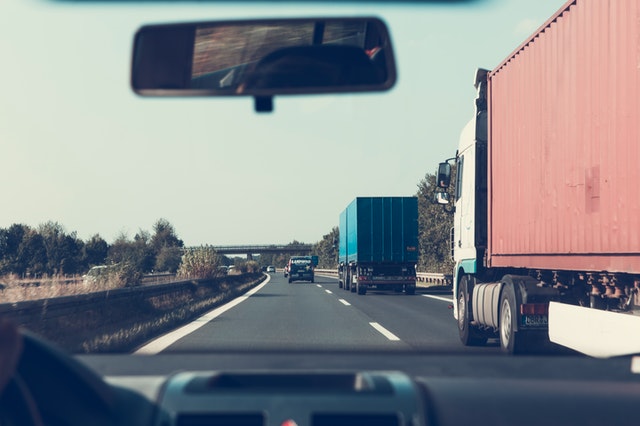 Semi on highway